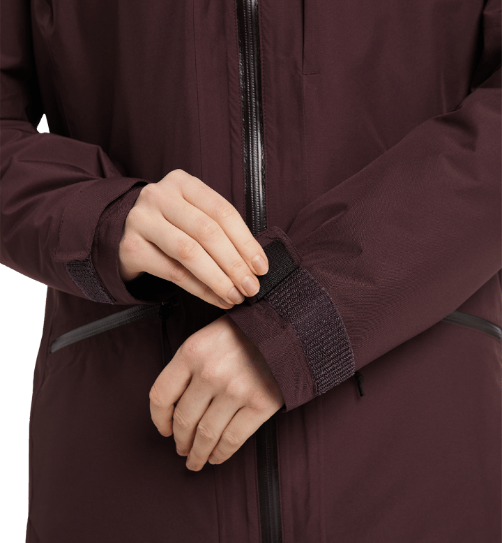 Haglöfs Women's Lumi Insulated Parka Burgundy Brown Haglöfs