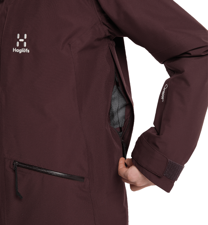 Haglöfs Women's Lumi Insulated Parka Burgundy Brown Haglöfs