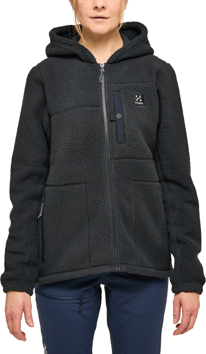 Haglöfs Women's Malung Pile Hood True Black Haglöfs