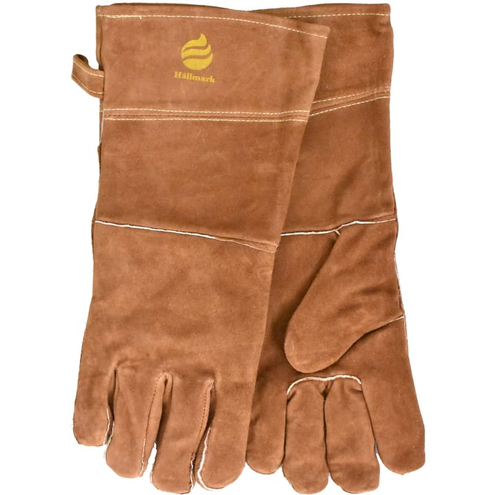 BBQ Glove Leather 40 cm Brown Hällmark