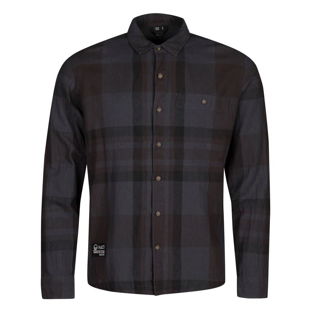 Halti Men's Hiker Trekking Shirt Black Sand Grey Print