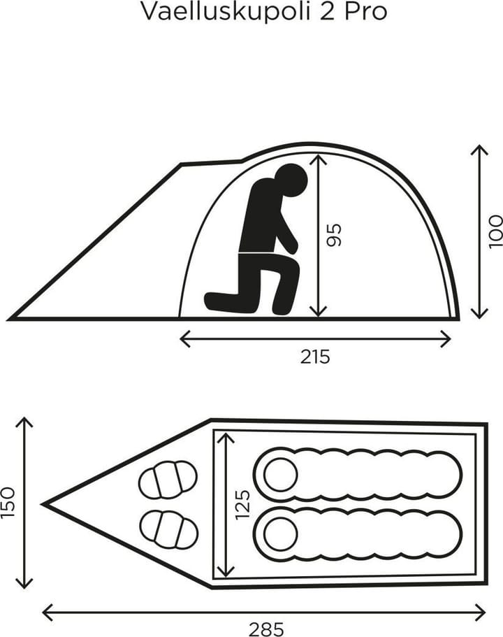 Vaelluskupoli 2 Tent Forest Green Halti