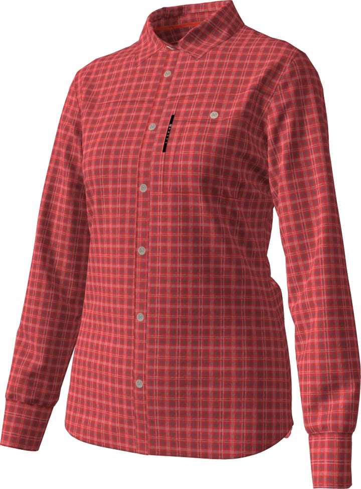 Women's Leiri LS Check Shirt Red Alert Print Halti