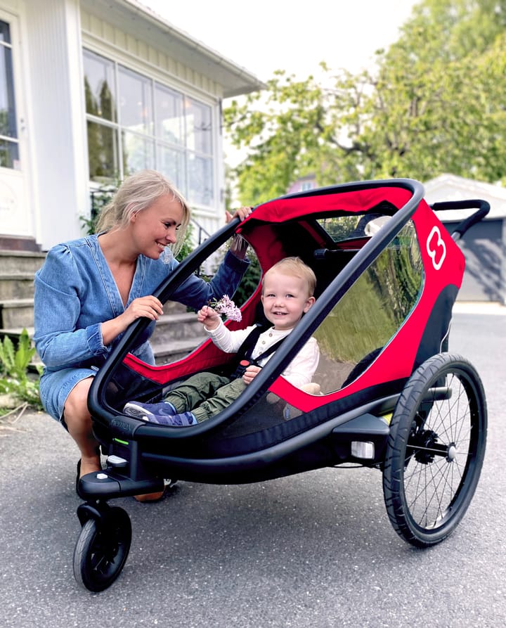 Hamax Outback (+ Bicycle Arm & Stroller Wheel) Red/Black Hamax