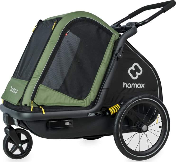 Hamax Pluto M Dog Trailer Green/Black Cykel- & Barnvagnar One Size