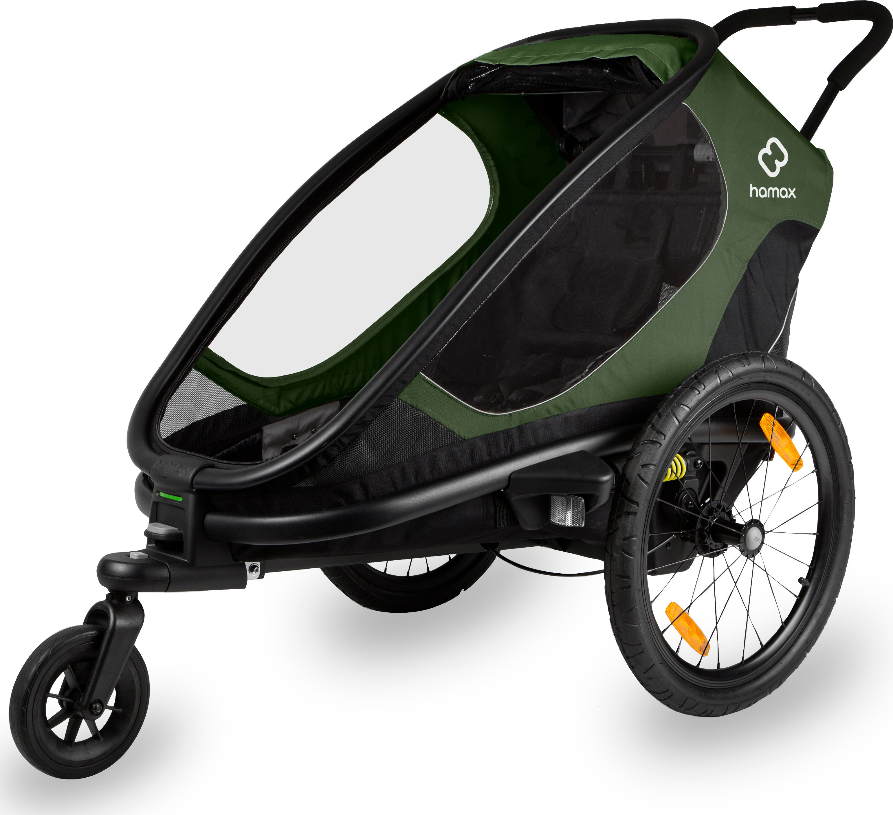 Hamax Outback One Green/black Cykel- & Barnvagnar OneSize