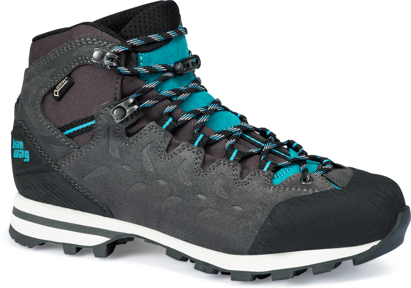 Hanwag Women's Makra Light Lady Gore-Tex Asphalt/Bluegreen Vandringskängor 37