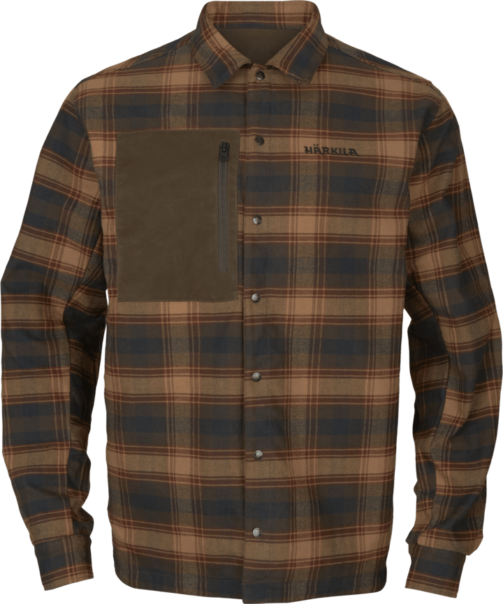 Härkila Men's Eirik Reversible Shirt Jacket Dark Warm Olive/Burgundy Härkila