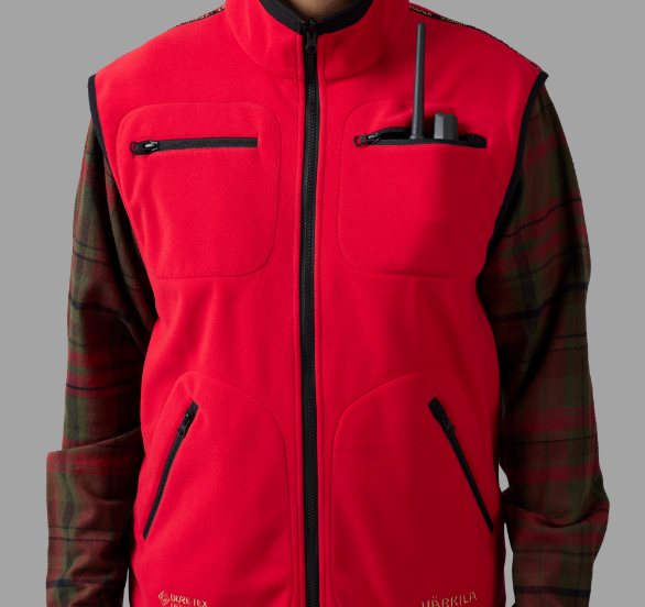 Härkila Men's Kamko Fleece West Brown/Red Vadderade västar 3XL