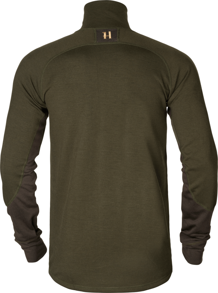 Men's Base Warm Baselayer Shirt Willow green/Shadow brown Härkila