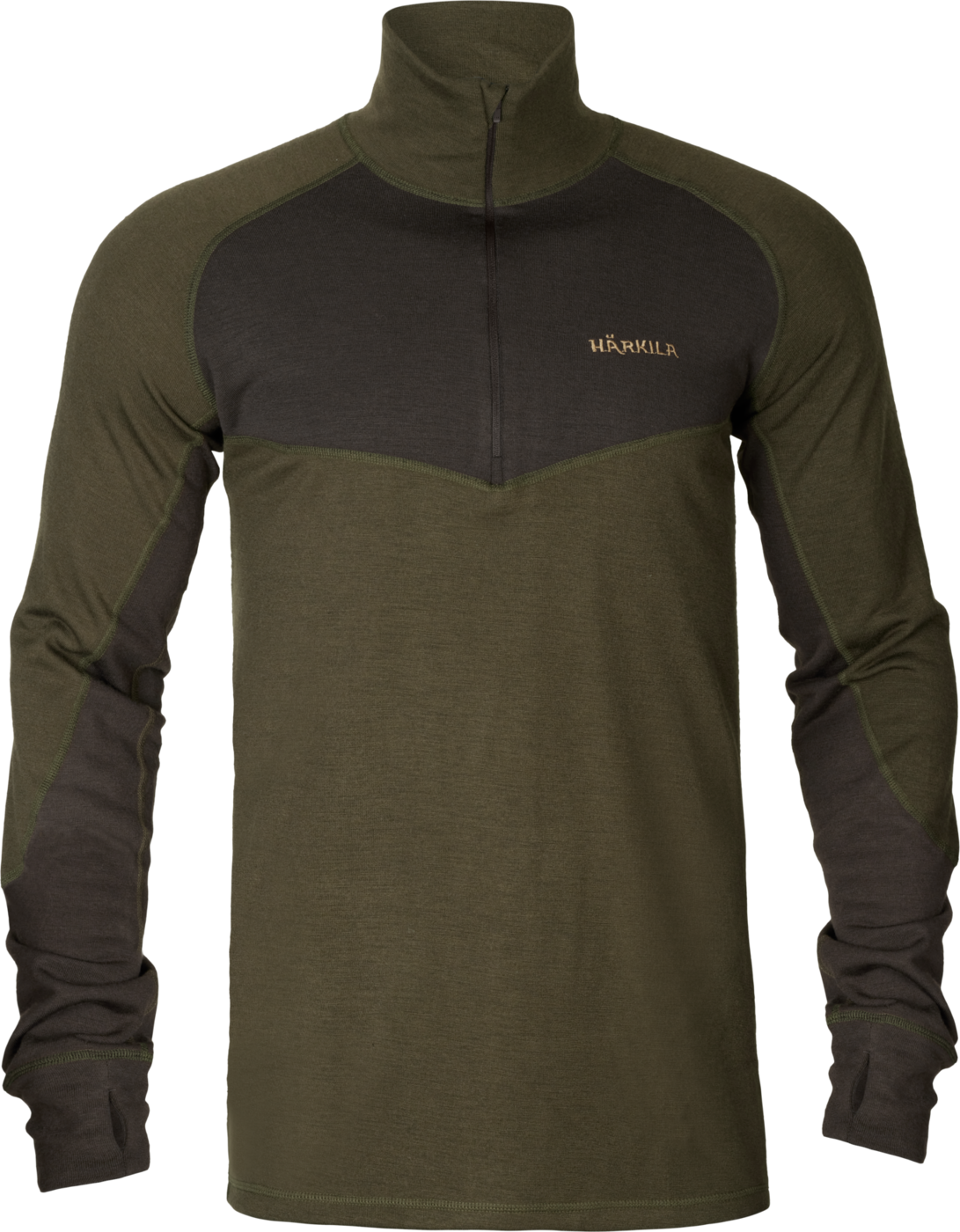 Men's Base Warm Baselayer Shirt Willow green/Shadow brown