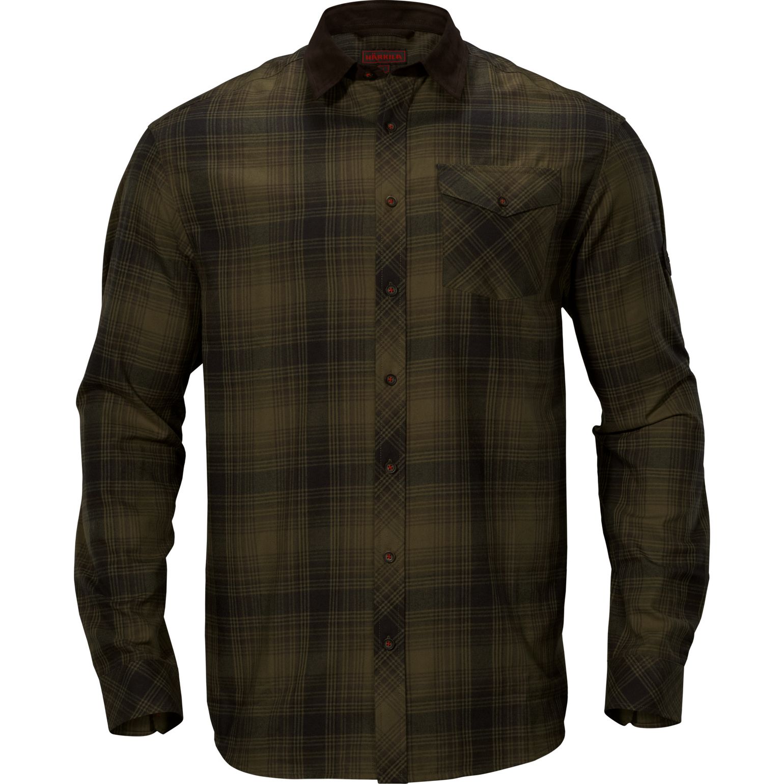 Härkila Men's Driven Hunt Flannel Shirt Olive Green Check