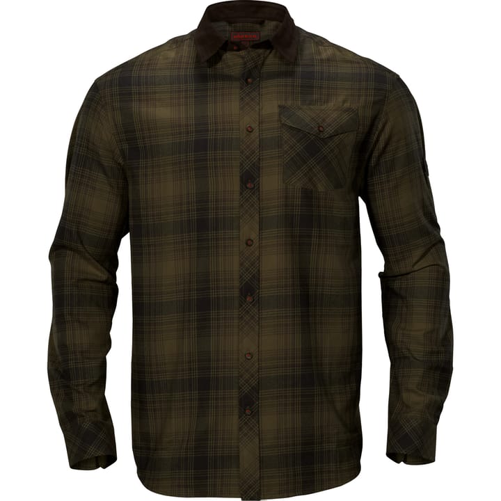 Härkila Men's Driven Hunt Flannel Shirt Olive Green Check Härkila