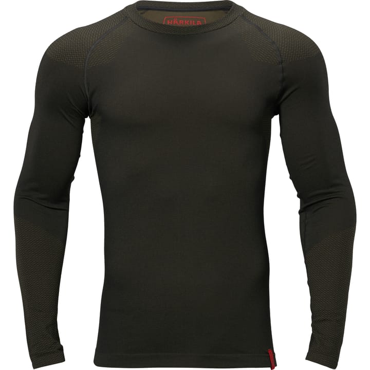 Men's Härkila Base Active L/S Round Neck Dark willow green Härkila