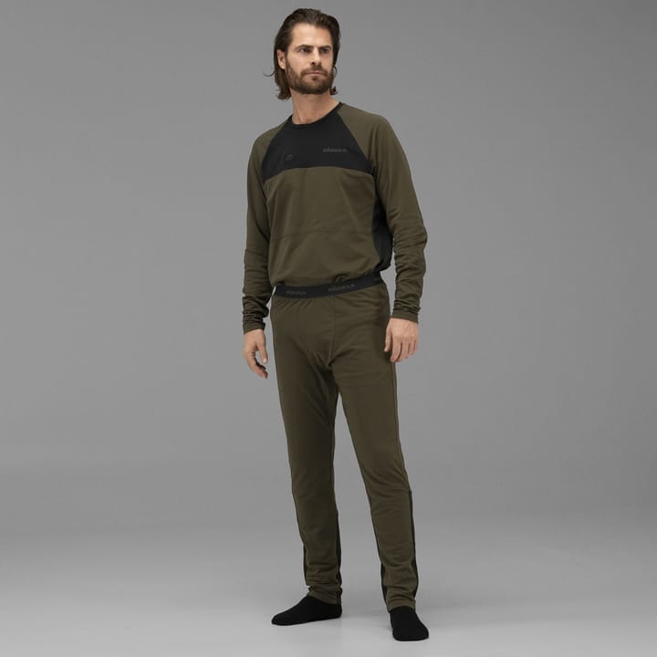 Härkila Men's Heat L/S T-shirt Willow Green/Black Härkila