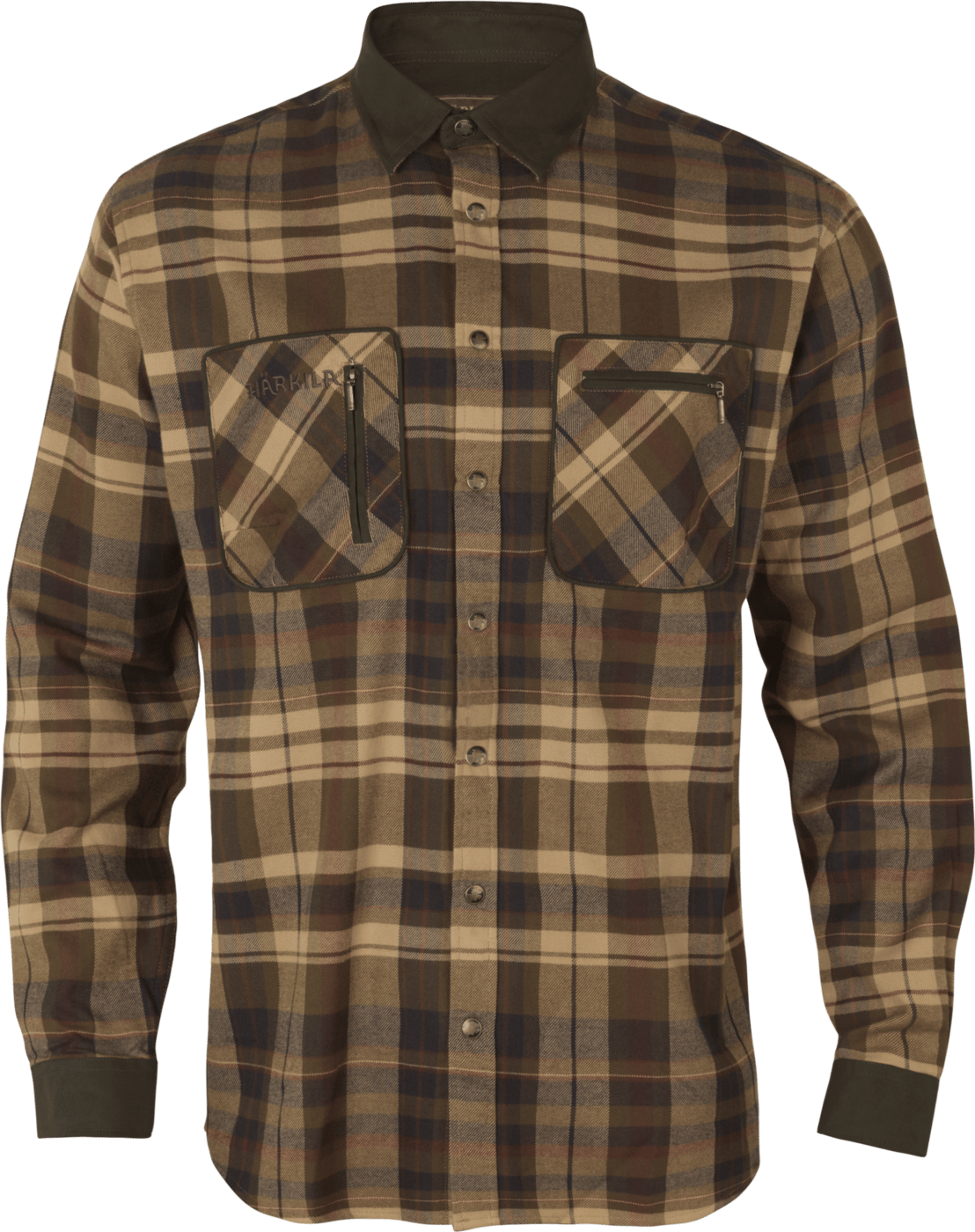 Men's Pajala Shirt Beige w/brown