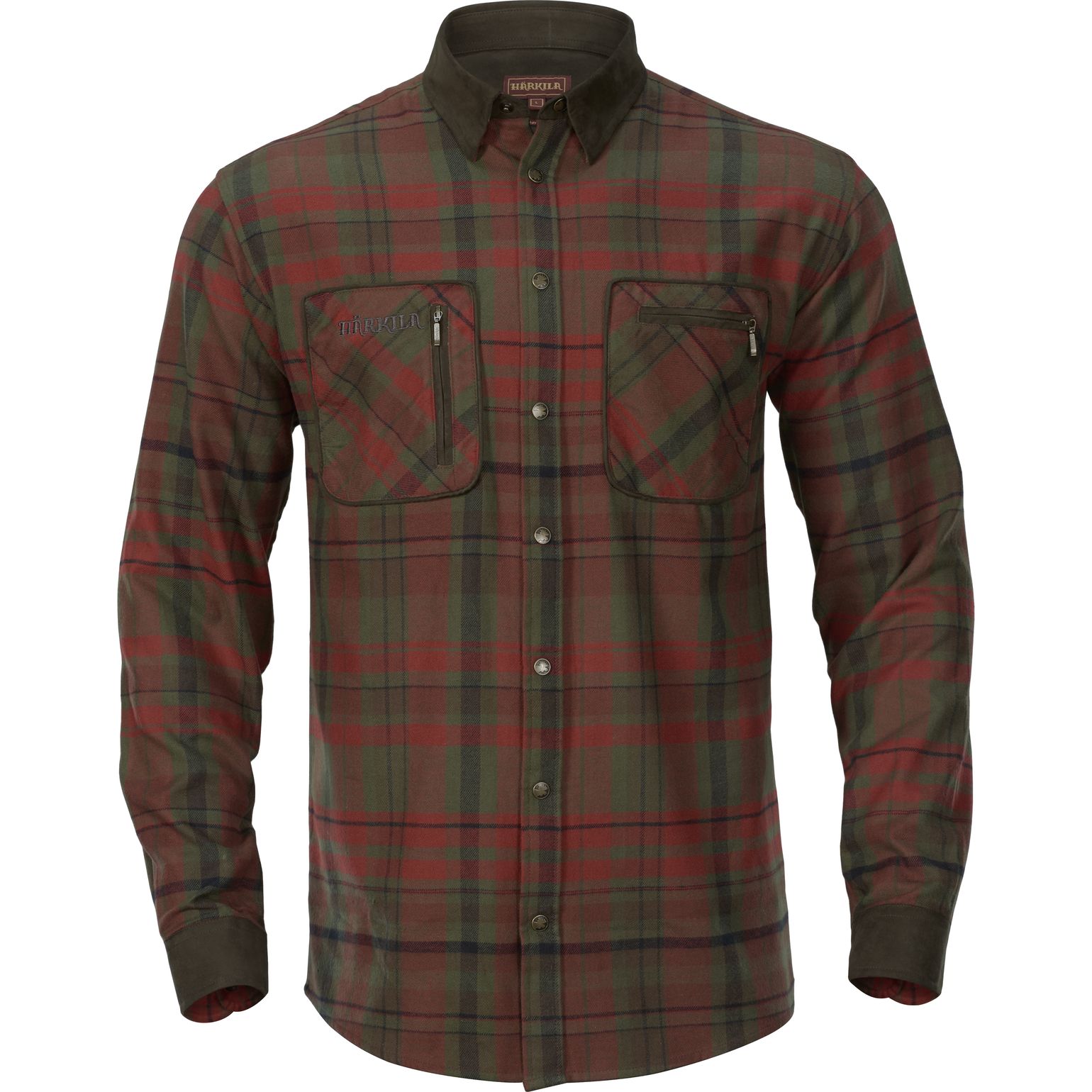 Härkila Men's Pajala Shirt Red autumn check