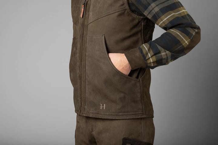 Men's Pro Hunter Leather Vest Willow Green Härkila