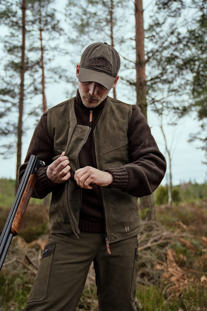 Men's Pro Hunter Leather Vest Willow Green Härkila