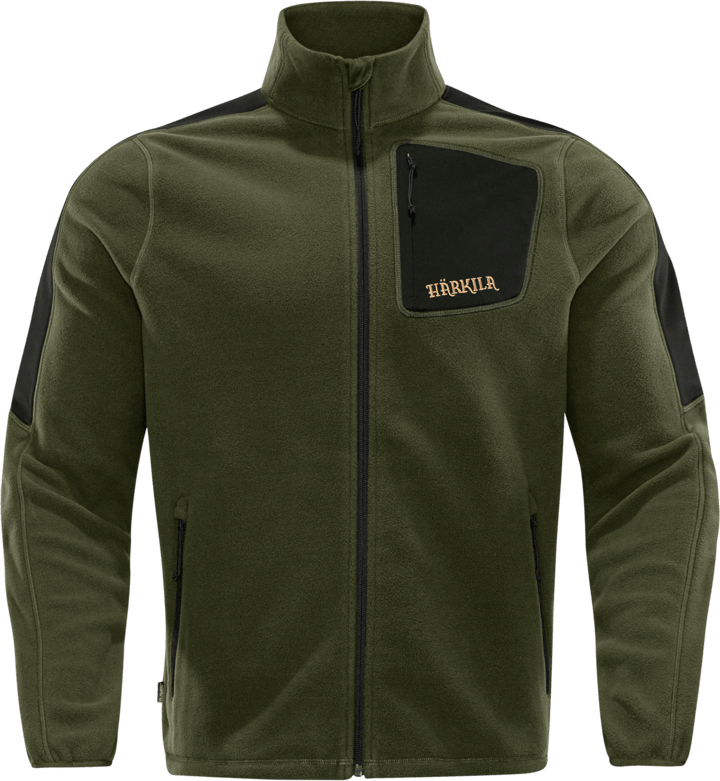 Härkila Men's Venjan Fleece Jacket Duffel green/Black Härkila