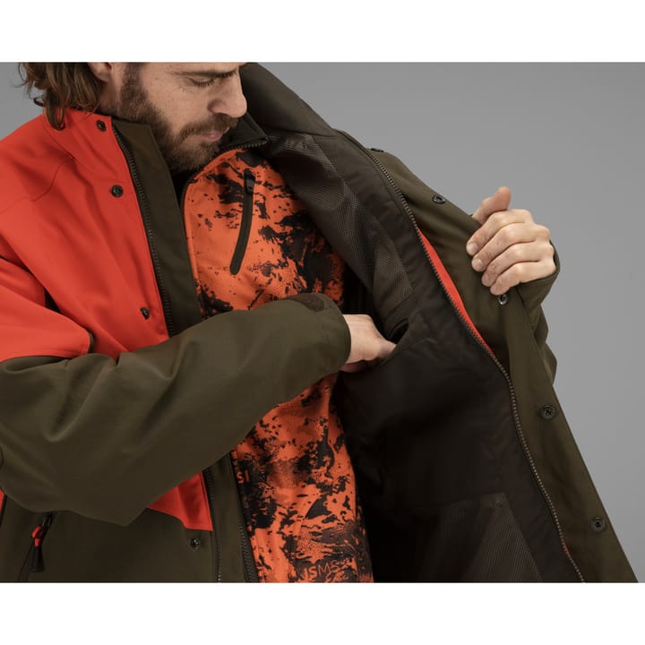Härkila Men's Wildboar Pro Jacket Wildboar Orange/Willow Green Härkila