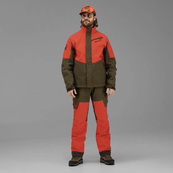Härkila Men's Wildboar Pro Jacket Wildboar Orange/Willow Green Härkila
