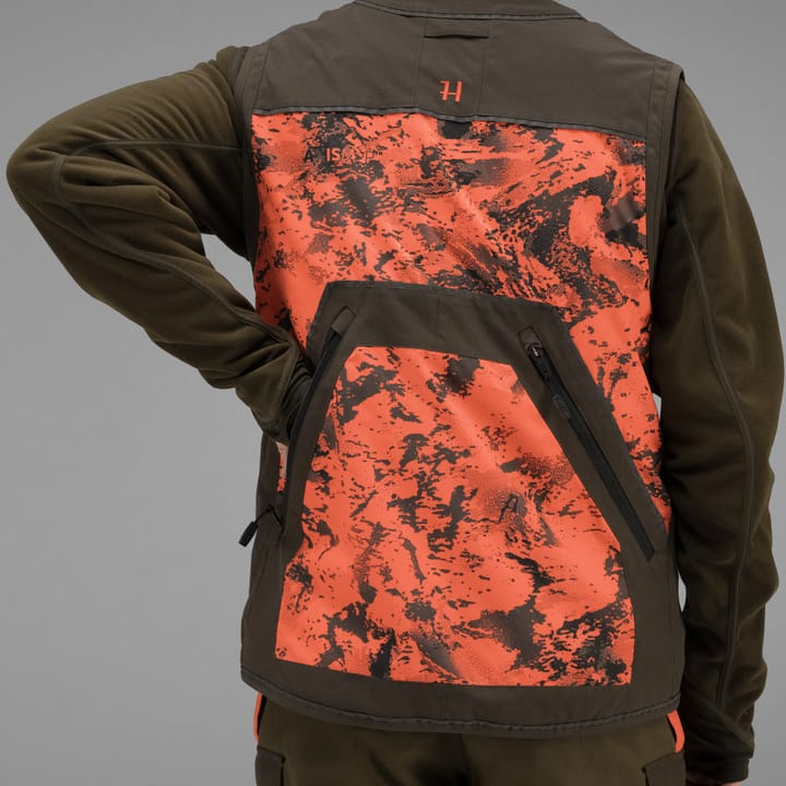 Härkila Men's Wildboar Pro Safety Waistcoat Axis Msp®Orange Blaze/Shadow Brown Härkila