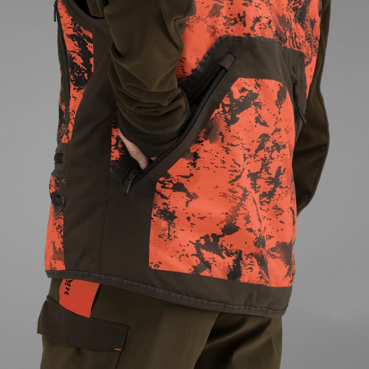 Härkila Men's Wildboar Pro Safety Waistcoat Axis Msp®Orange Blaze/Shadow Brown Härkila