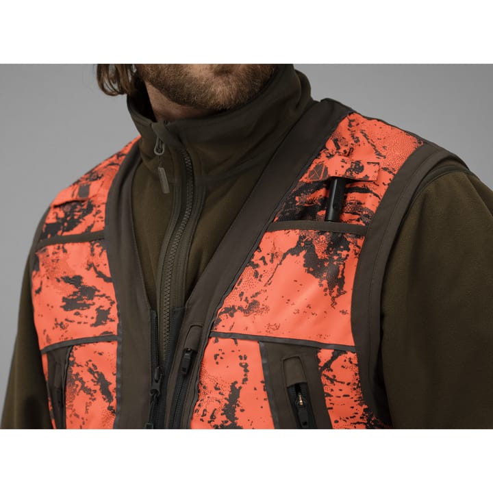 Härkila Men's Wildboar Pro Safety Waistcoat Axis Msp®Orange Blaze/Shadow Brown Härkila