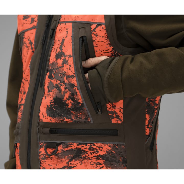 Härkila Men's Wildboar Pro Safety Waistcoat AXIS MSP®Orange Blaze/Shadow brown Härkila