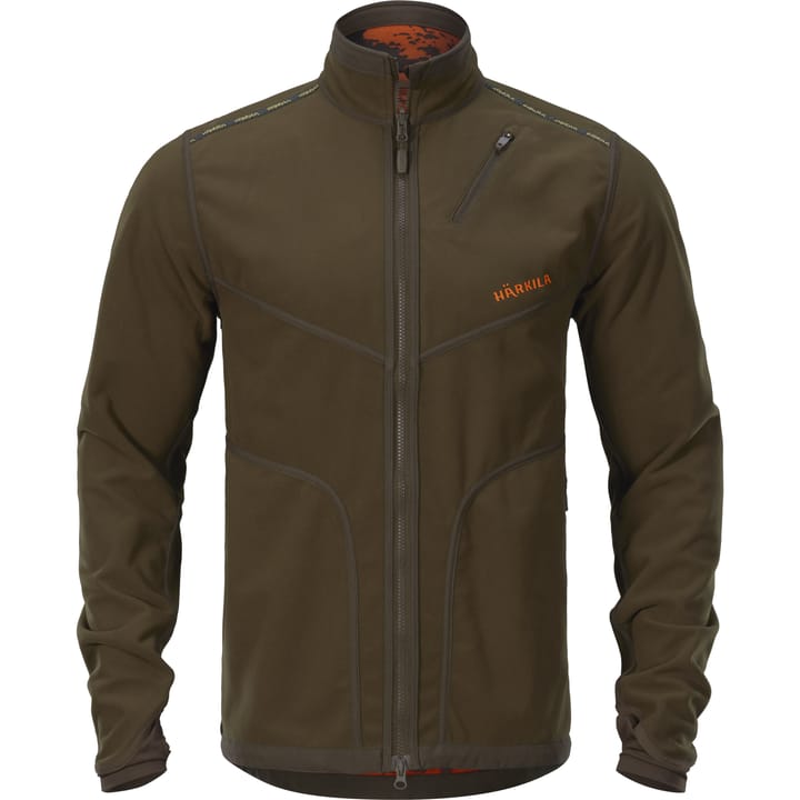Härkila Men's Wildboar Pro Reversible Fleece Jacket Willow Green/Axis Msp®Wildboar Orange Härkila