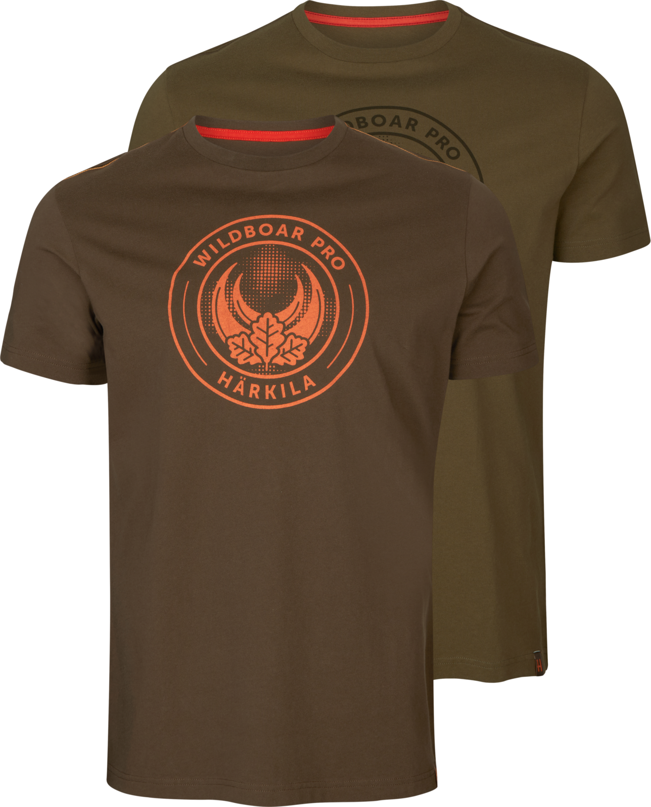 Men's Wildboar Pro Short Sleeve T-Shirt 2-Pack Light willow green/Demitasse brown