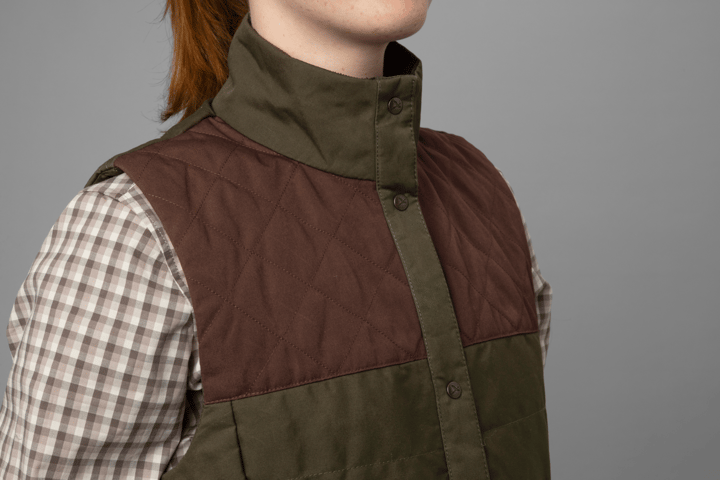 Härkila Women's Retrieve Waistcoat Dark Warm Olive/Burgundy Härkila