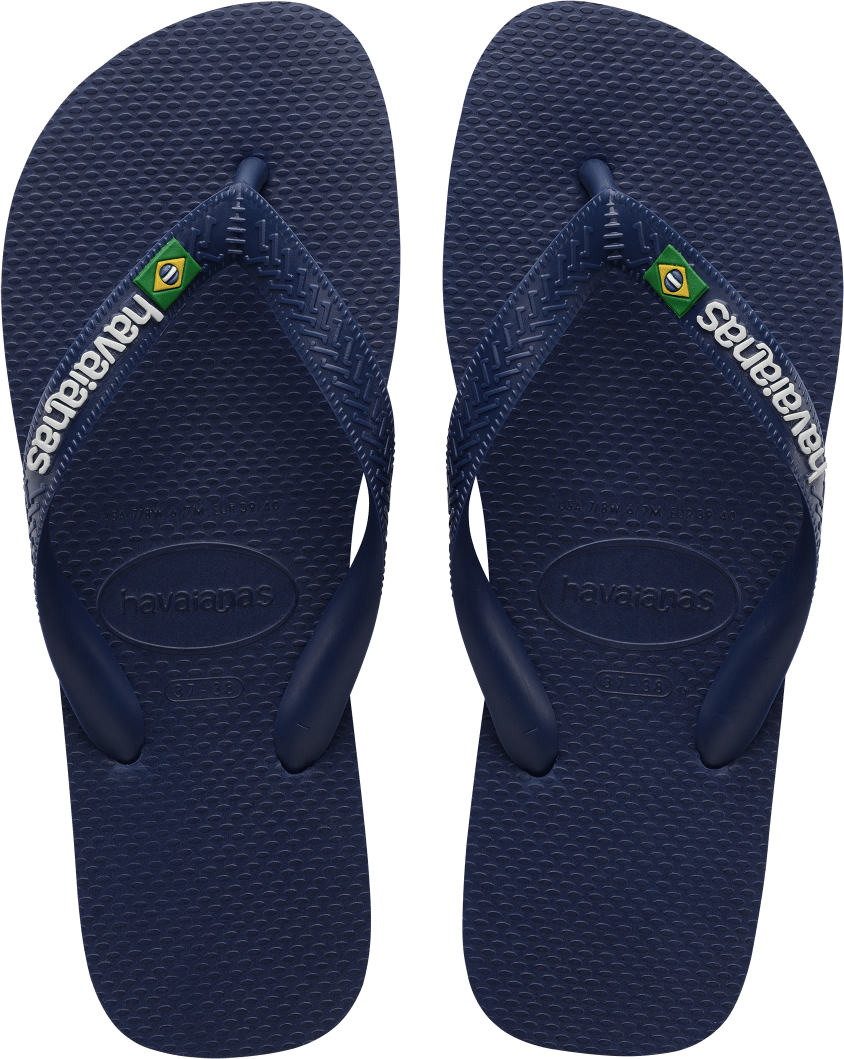 Havaianas Men's Brasil Logo Navy Blue