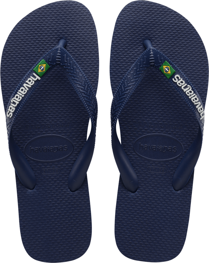 Men's Brasil Logo Navy Blue Havaianas