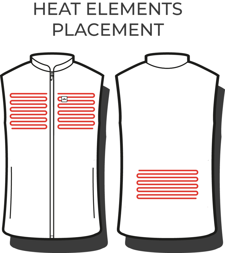 Heat Experience Men's HeatX Heated Everyday Vest  Black Heat Experience