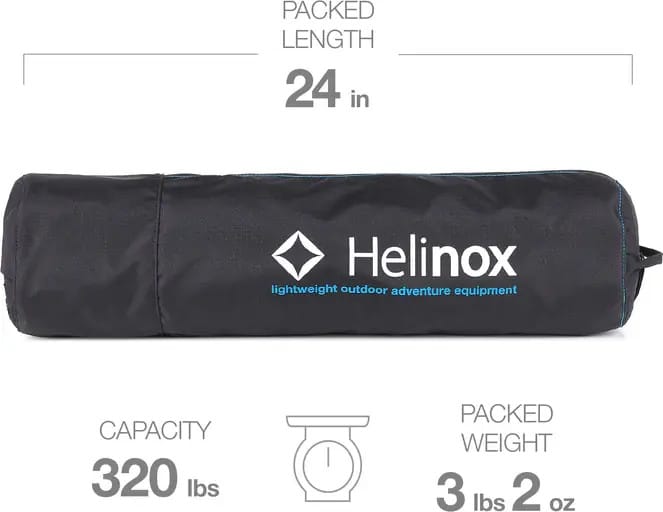 Helinox Cafe Chair Black/Cyan Blue Helinox