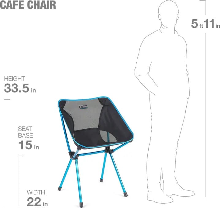 Helinox Cafe Chair Black/Cyan Blue Helinox Helinox Cafe Chair Black/Cyan Blue Helinox