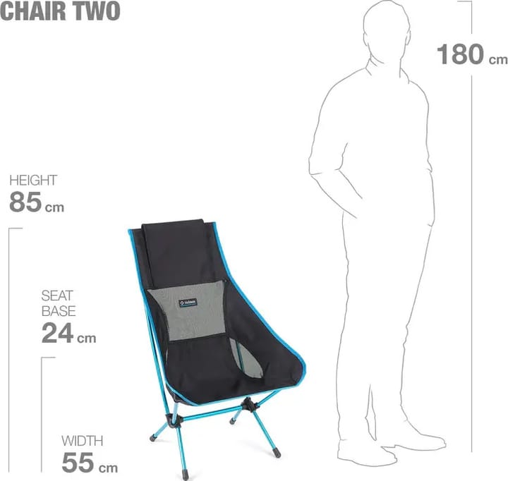Helinox Chair Two Black/Cyan Blue Helinox