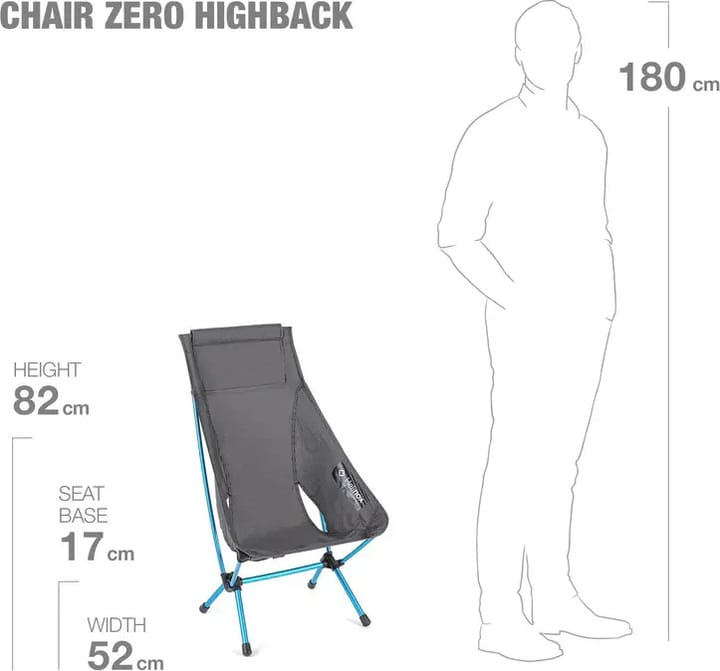 Chair Zero Highback Black/Cyan Blue Helinox