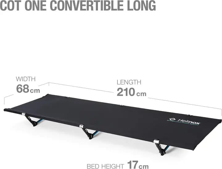 Cot One Convertible Long Black Helinox