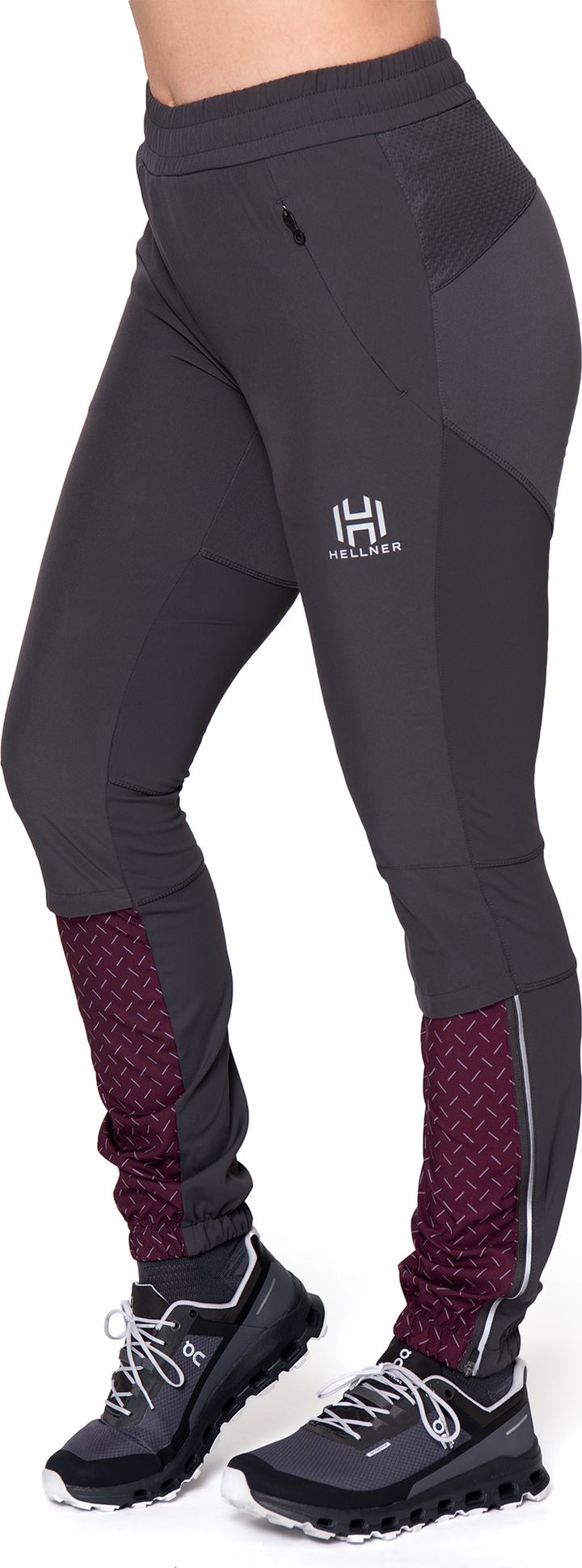 Hellner Harrå Hybrid Pants Women Grape Wine Hellner