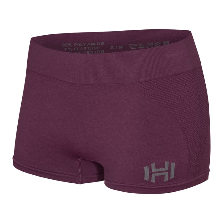 Hellner Women's Jertta Seamless Boxers Grape Wine Hellner