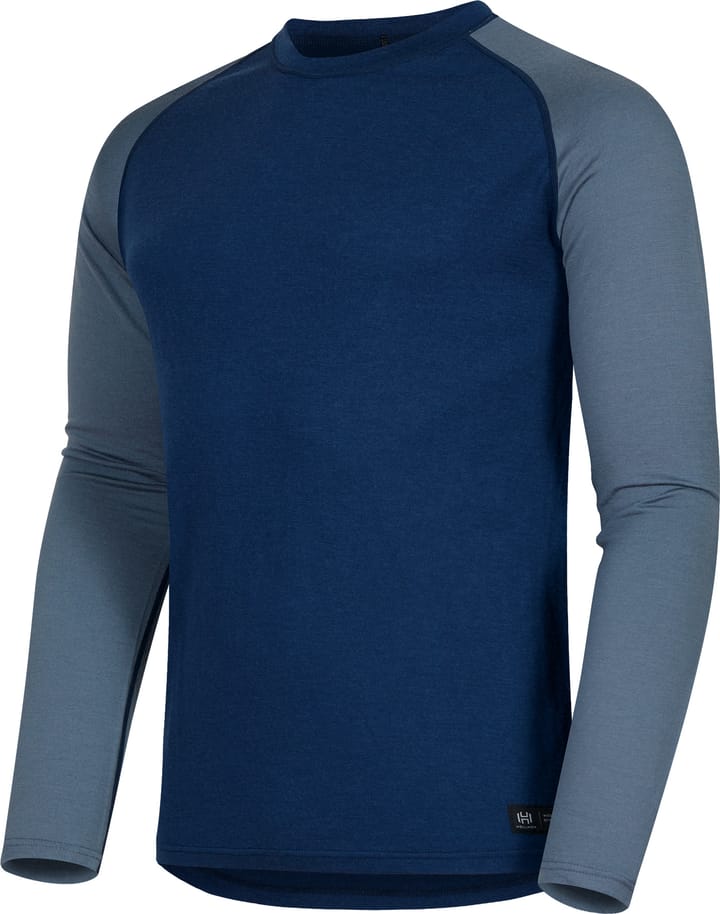 Hellner Men's Wool Warm Base Layer Long Sleeve Dress Blue/Flint Stone Hellner