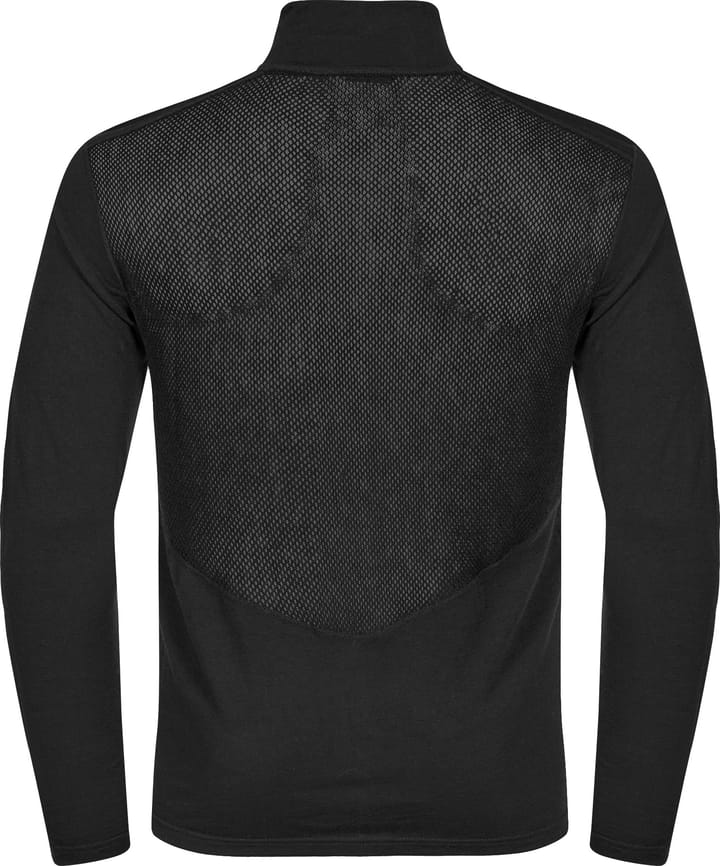 Hellner Men's Wool Tech Base Layer Long Sleeve  Black Beauty Hellner