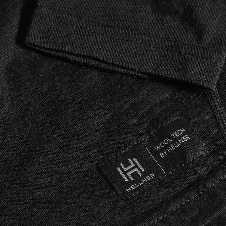Hellner Men's Wool Tech Base Layer Long Sleeve  Black Beauty Hellner