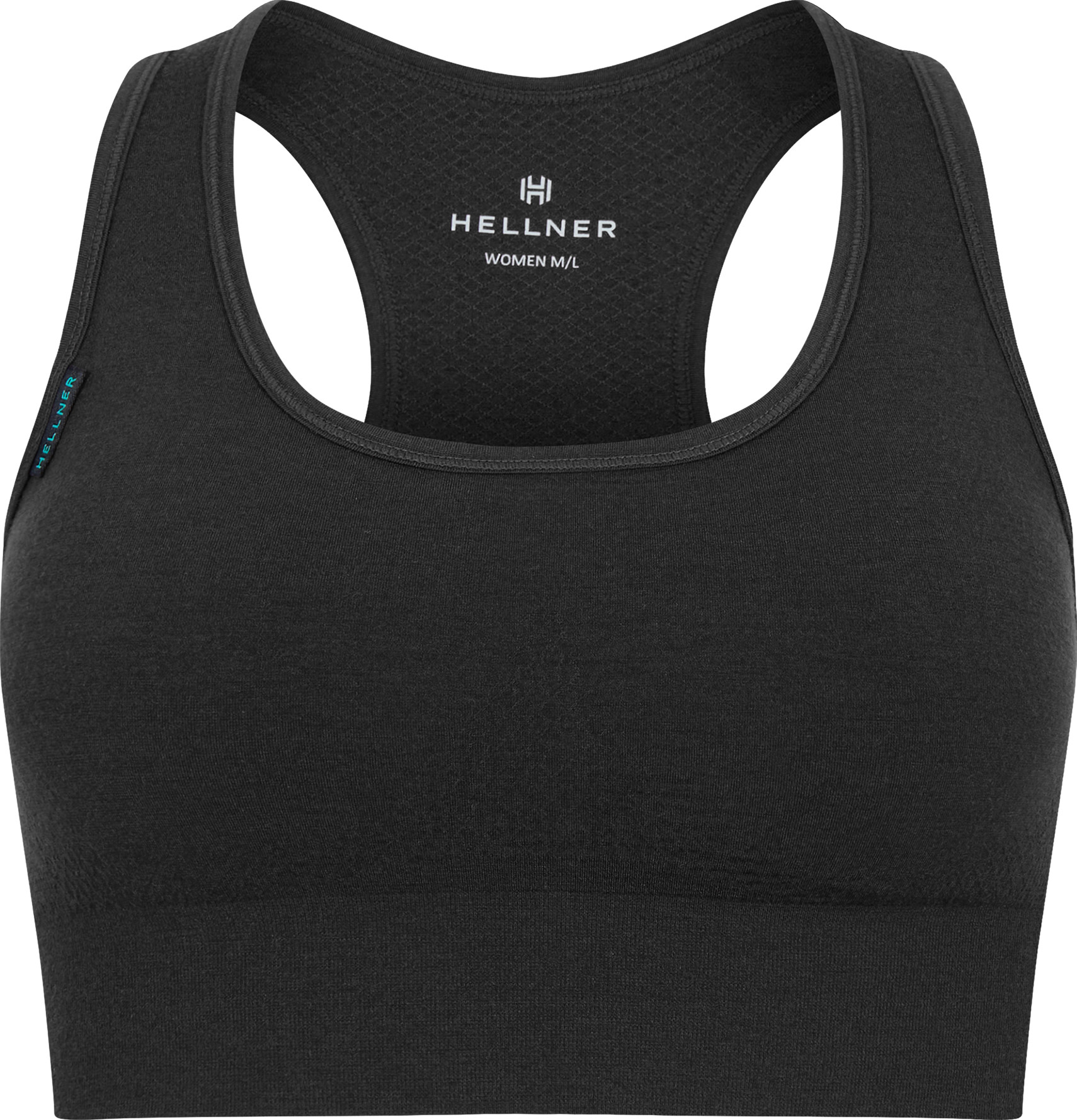 Hellner Women's Merino Wool Seamless Bra Black Beauty XL, Black Beauty