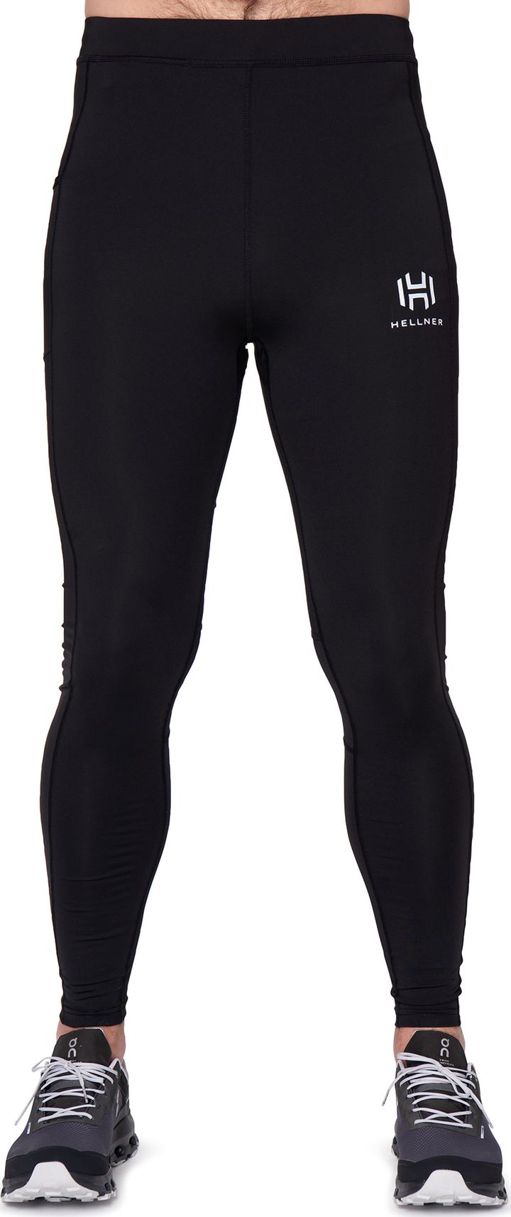 Hellner Mustavaara Running Tights Men Jet Black Hellner