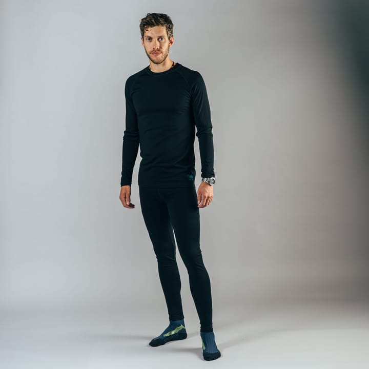 Hellner Men's Wool Warm Base Layer Long Sleeve Black Beauty Hellner