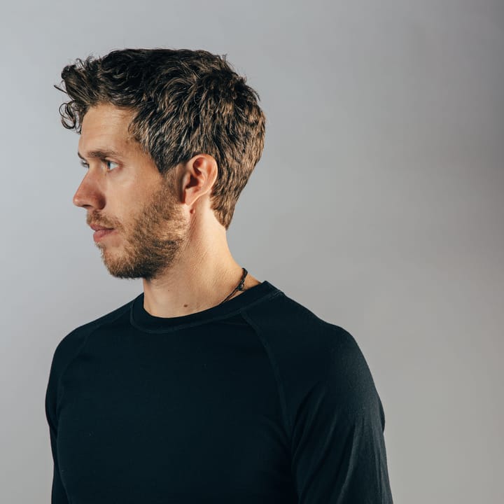 Hellner Men's Wool Warm Base Layer Long Sleeve Black Beauty Hellner